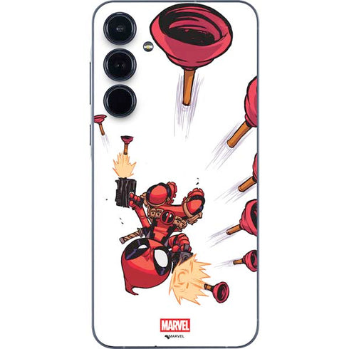 Marvel Deadpool Babypool Shooting Galaxy A55 5G Skin
